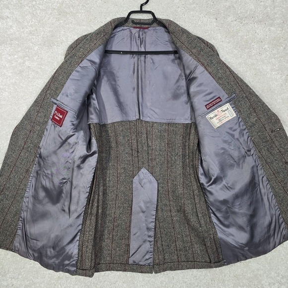 Jos A Bank Sport Coat Men 40L Harris Tweed Pure Scottish Wool Blazer Jacket READ - Picture 4 of 16